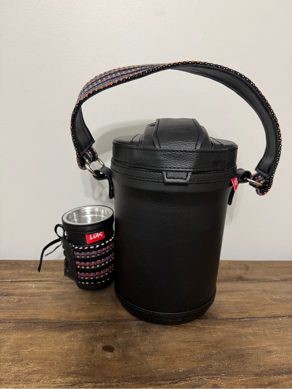 Luk Kit Yerba Mate Tereré Luk Termos, Artesanía Paraguaya Negro Faja